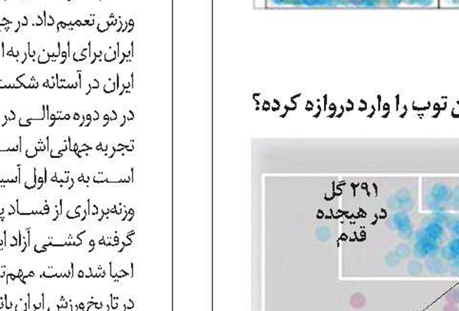طاقچه بالای بازیکنان آبی