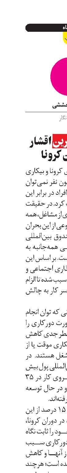 آسیب‌پذیرترین اقشار در دوران کرونا