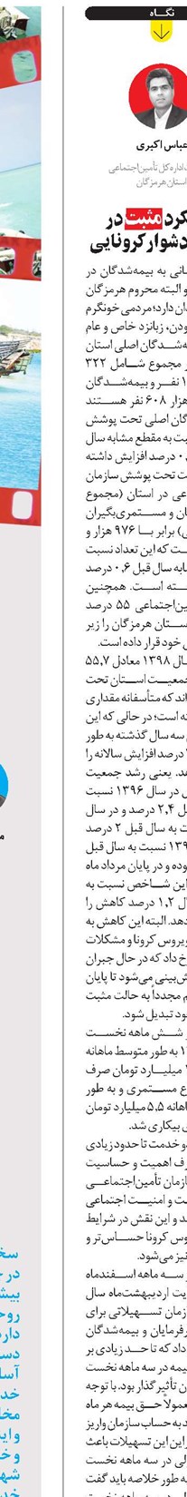 عملکرد مثبت در شرایط دشوار کرونایی
