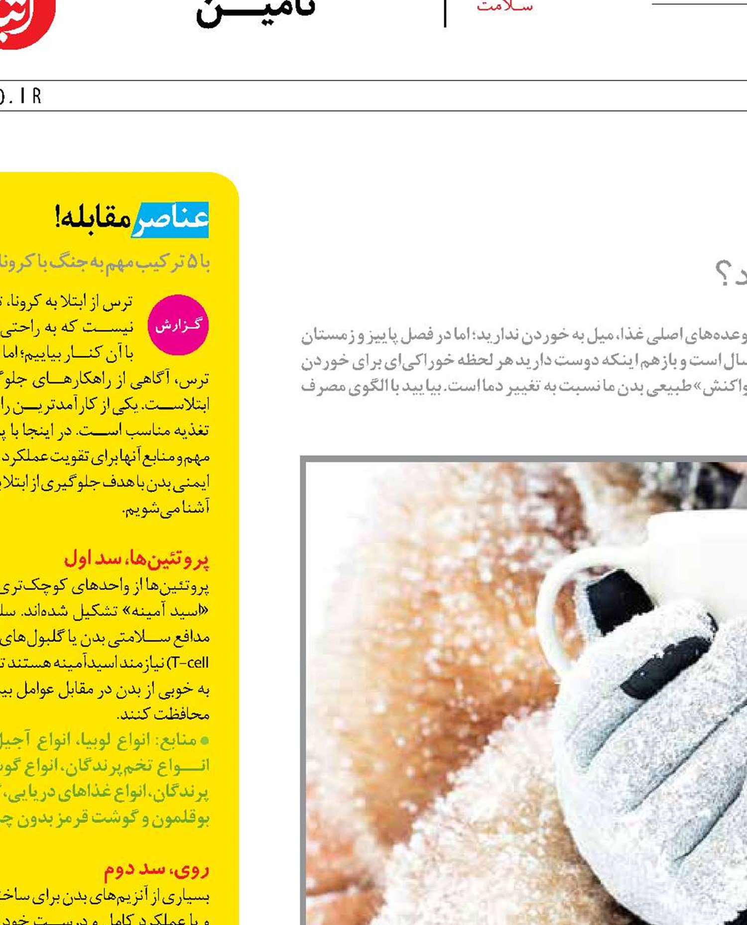 به سرما، خوراک بدهید!‏