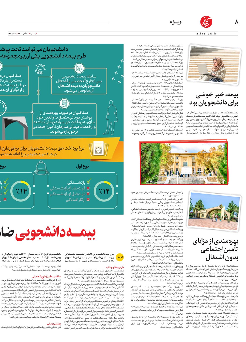 روزنامه تاریخ ۲۲ آذر ۱۴۰۱