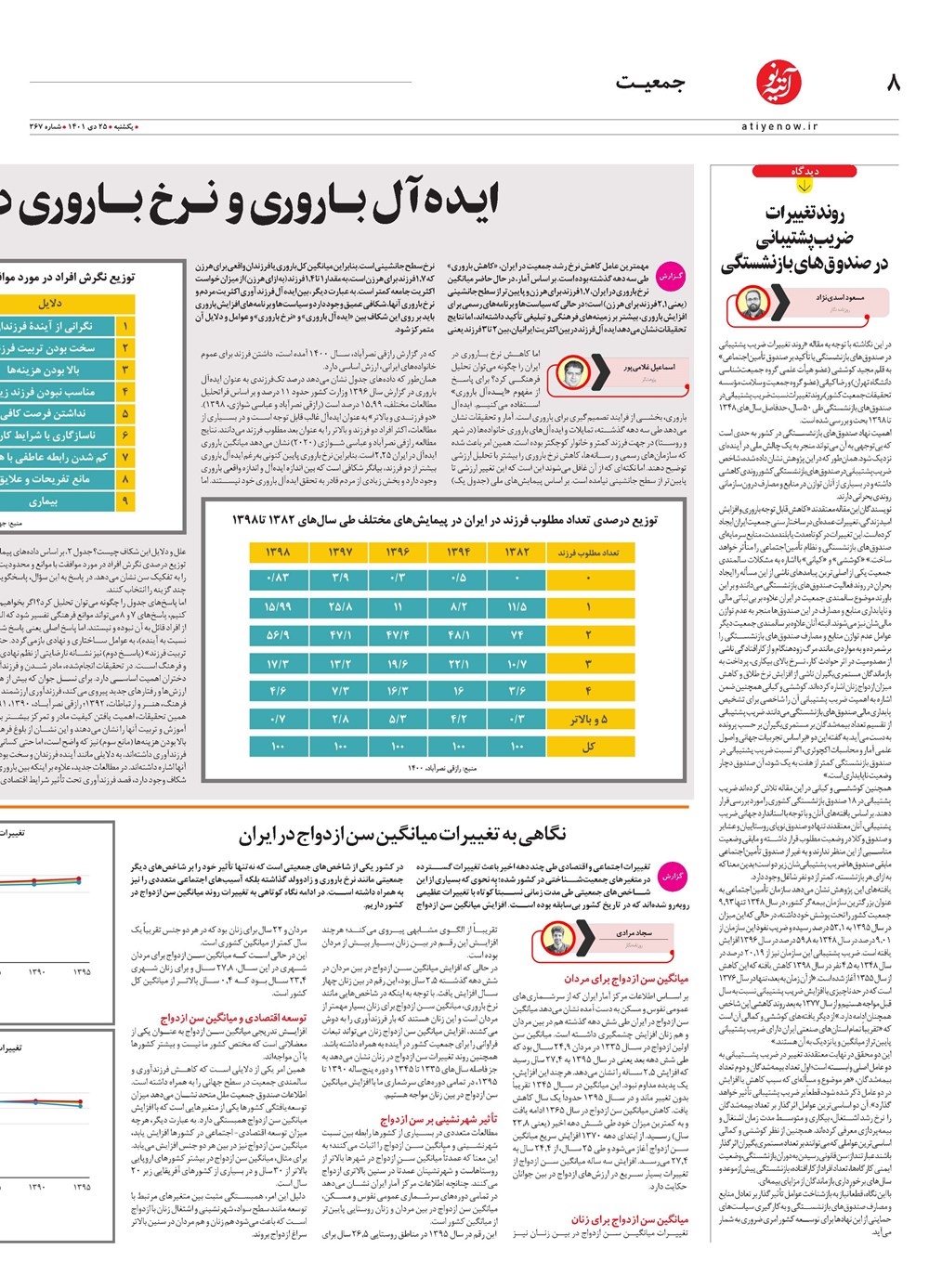 روزنامه تاریخ ۲۶ دی ۱۴۰۱