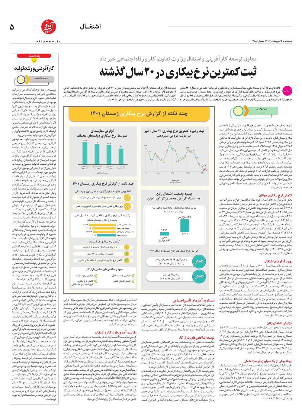 روزنامه تاریخ ۹ اردیبهشت ۱۴۰۲