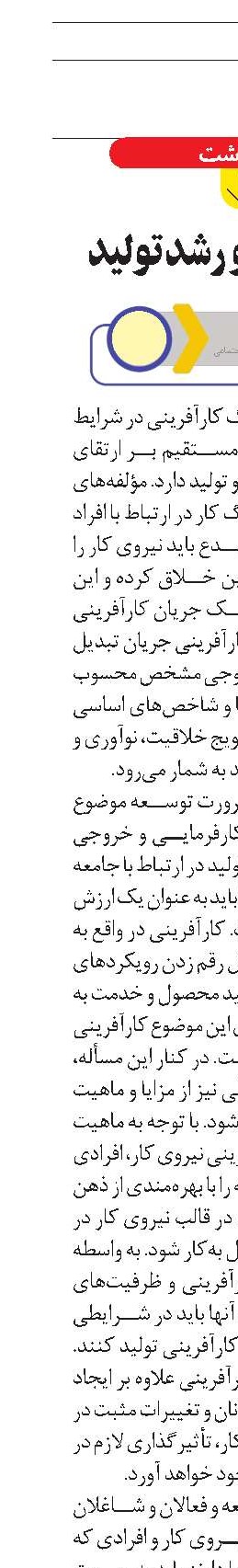 کارآفرینی و رشد تولید 