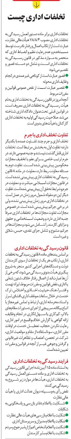 تخلفات اداری چیست