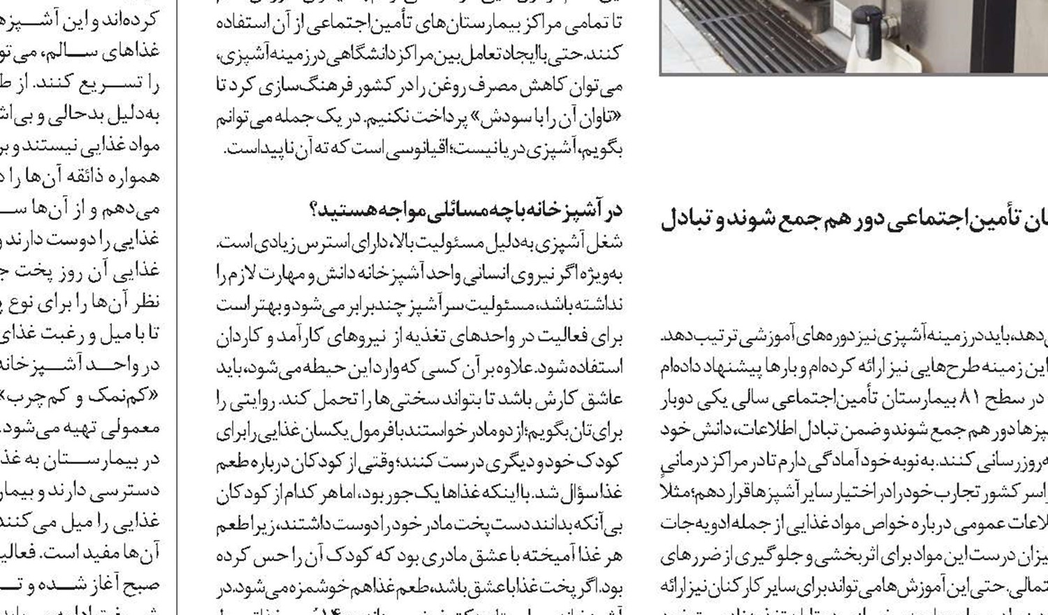آشپزی هنر استفاده از عناصر طبیعی است