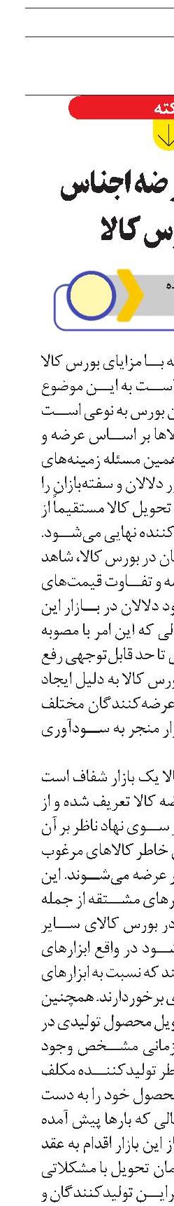 مزایای عرضه اجناس  در بورس کالا