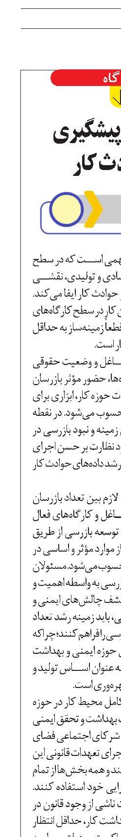 بازرسی و پیشگیری  از حوادث کار 