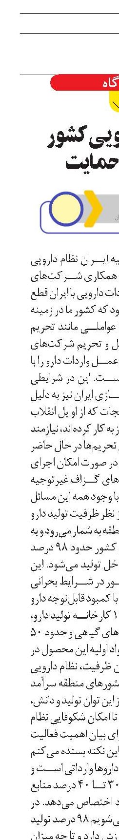 صنعت دارویی کشور نیازمند حمایت