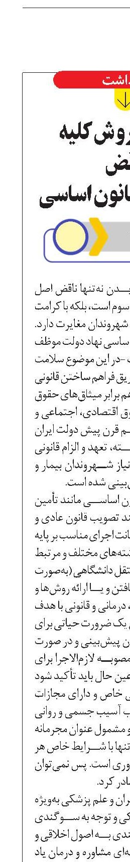 خرید و فروش کلیه  ناقض  اصل سوم قانون اساسی 