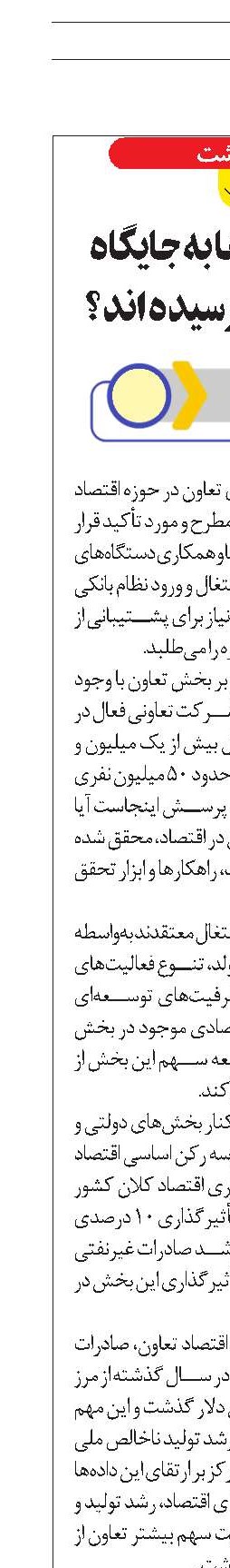 آیا تعاونی‌ها به جایگاه واقعی خود رسیده‌اند؟