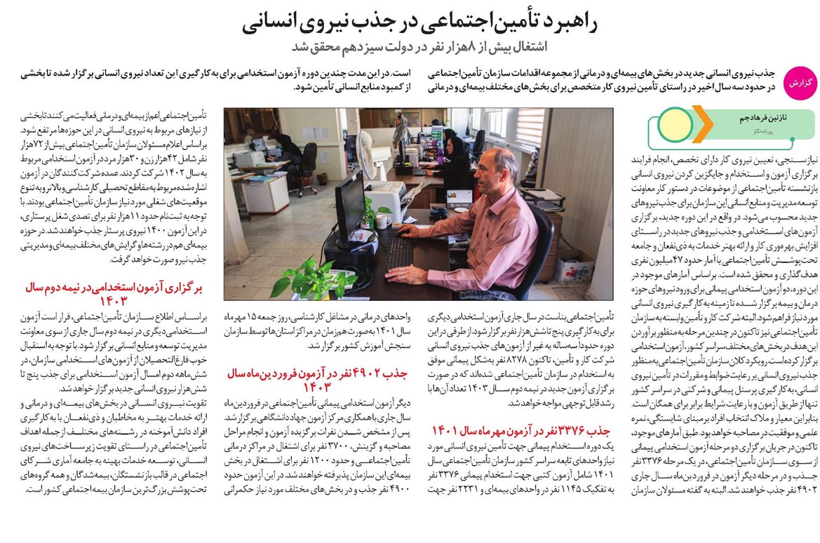 راهبرد تأمیناجتماعی در جذب نیروی انسانی