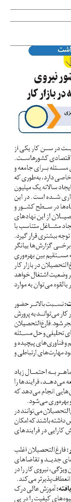 مزایای حضور نیروی دانش‌آموخته در بازار کار