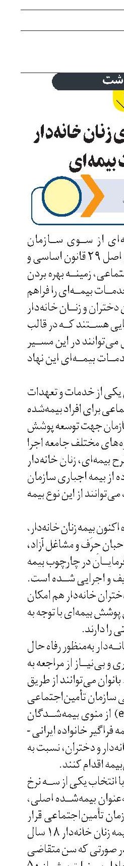 مسیر بهره‌مندی زنان خانه‌دار از خدمات بیمه‌ای