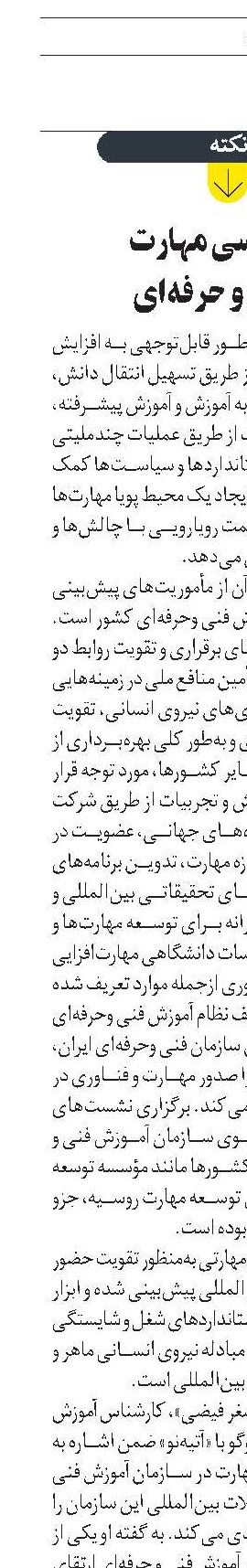 دیپلماسی مهارت  در فنی و حرفه‌ای