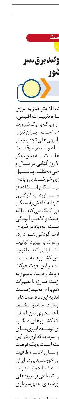 ظرفیت‌های تولید برق سبز در کشور