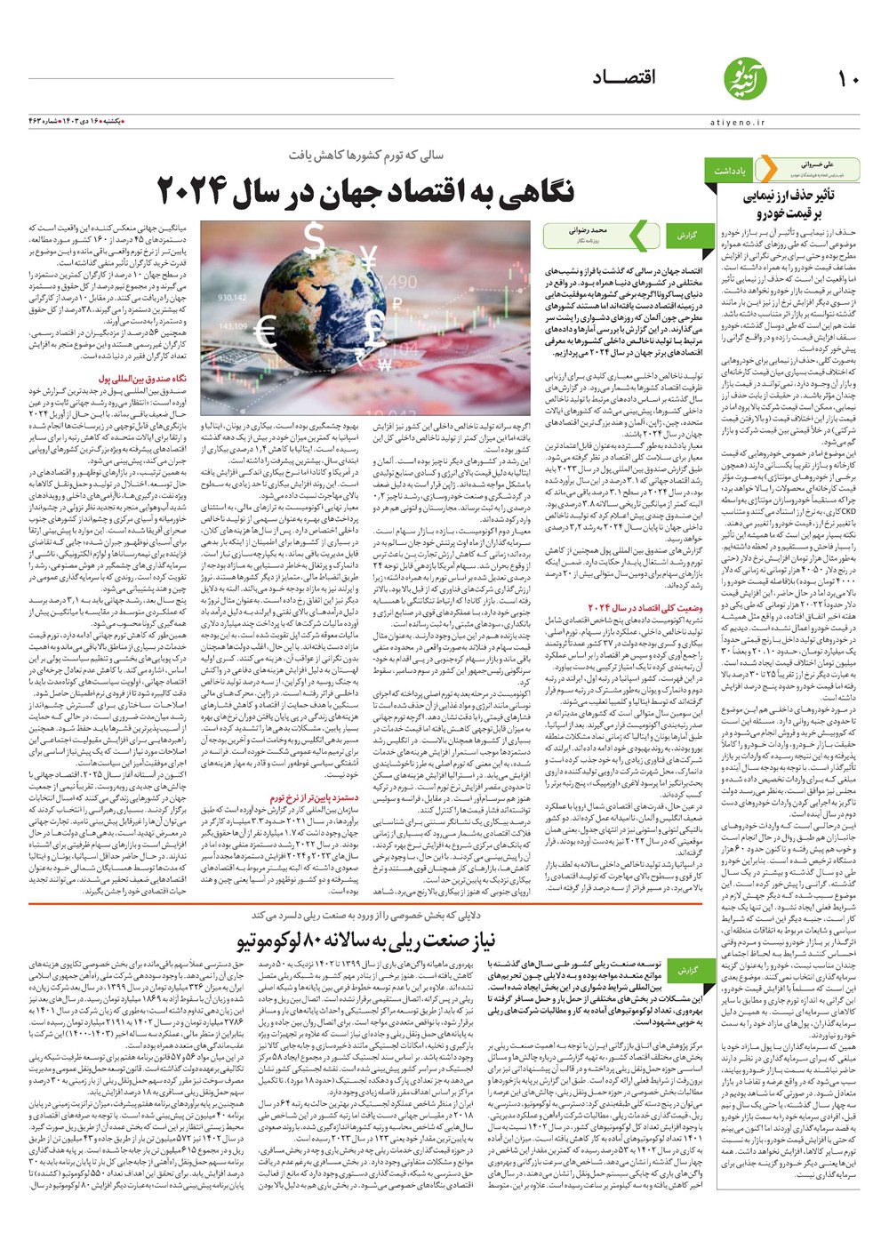 روزنامه تاریخ ۱۶ دی ۱۴۰۳