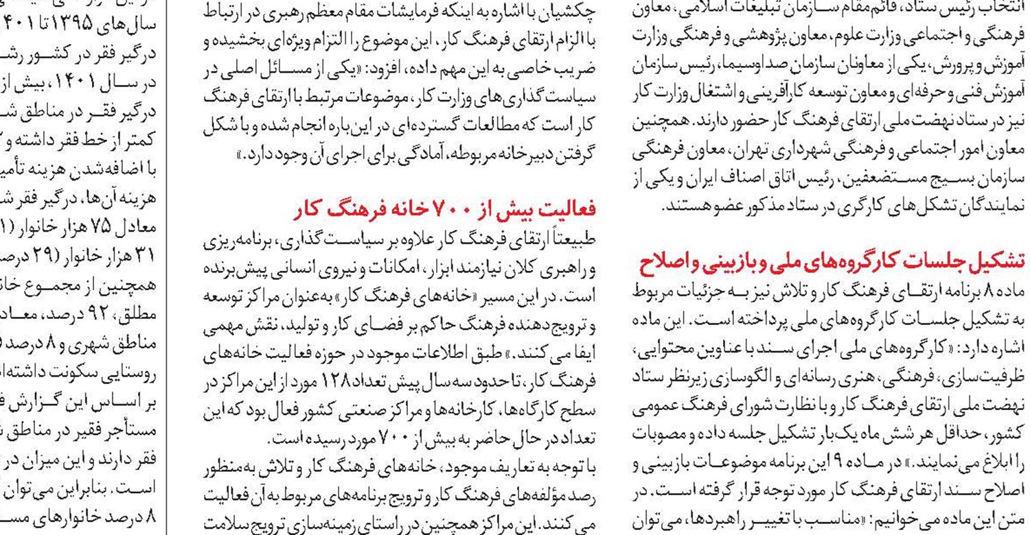 استمرار طرح کالابرگ الکترونیک در دستور کار وزارت رفاه