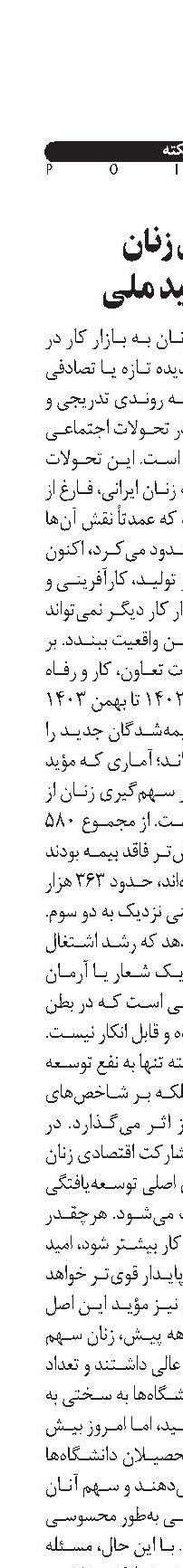 نقش زنان  در تولید ملی