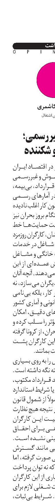اقتصاد غیررسمی؛ بی‌صدا و شکننده