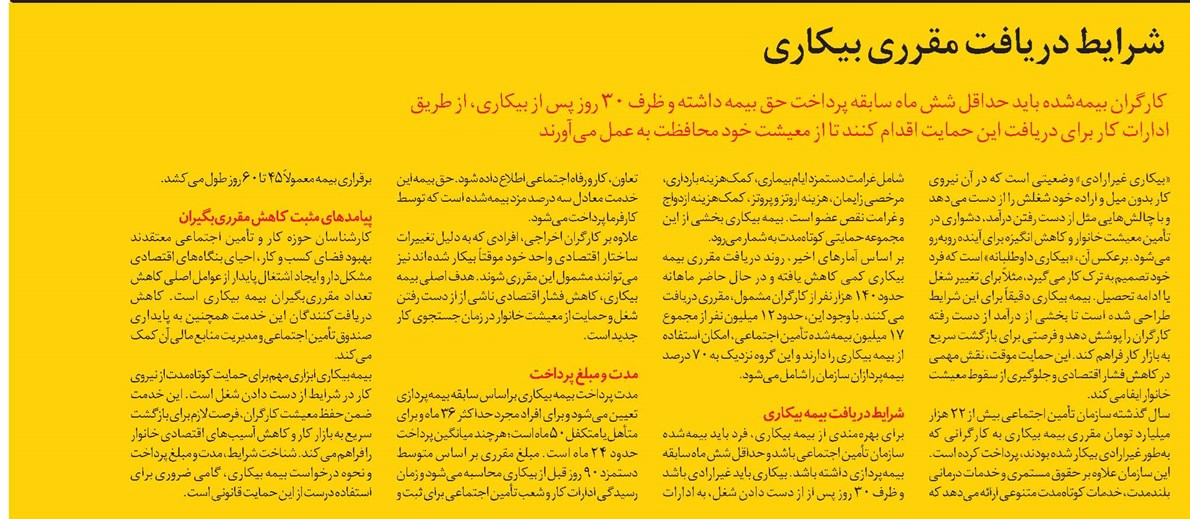 شرایط دریافت مقرری بیکاری