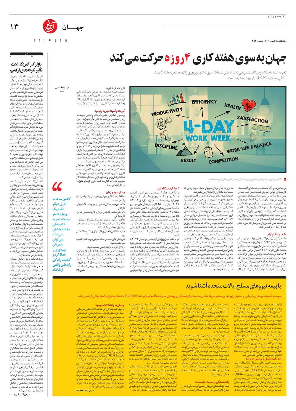 روزنامه تاریخ ۱۰ شهریور ۱۴۰۴