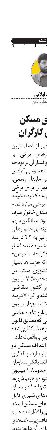 سهم بالای مسکن در زندگی کارگران