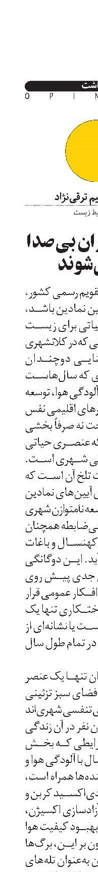  درختان تهران بی‌صدا کم می‌شوند
